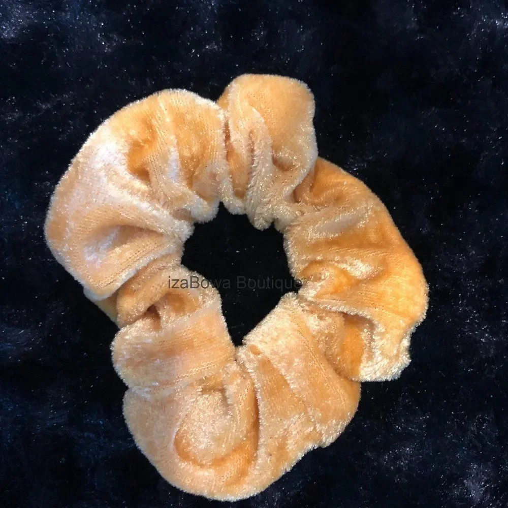 Light Gold Velvet Scrunchie SC2677 Handmade NWT Boutique